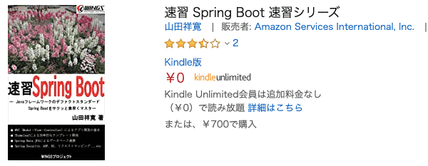 spring boot入門書